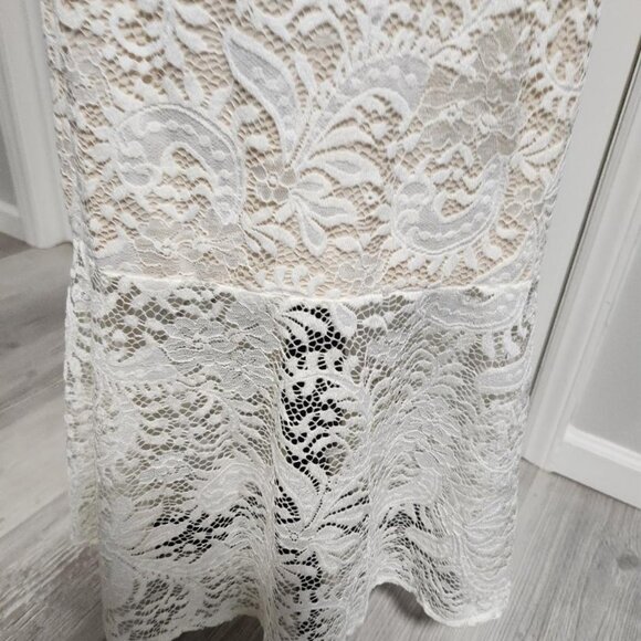 NWT Southern Fried Chics Lace long Sleeve Wedding Dress Hi-Lo Sz XXXL MSRP$150 - Picture 3 of 13